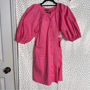 Staud Mini Vicent Dress Pink